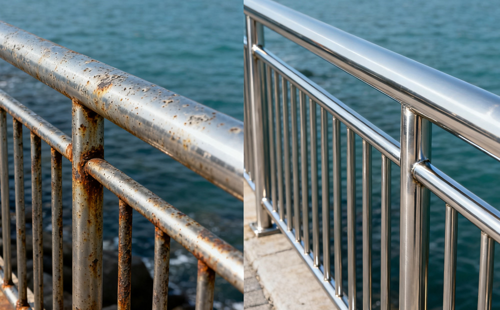 不銹鋼管戶外應(yīng)用對(duì)比